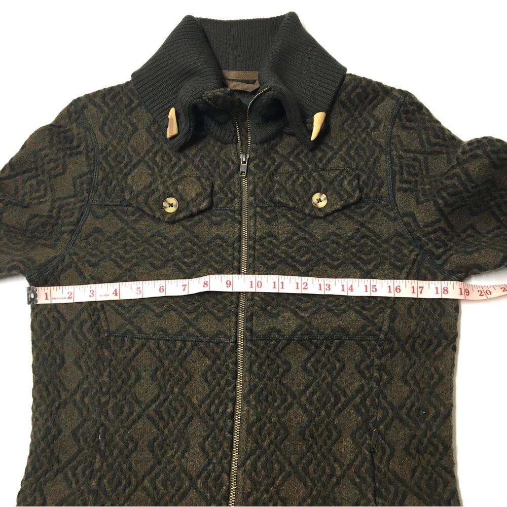 PRANA Annabel Wool Blends Jacket Green and Tan Size Small - Picture 15 of 17